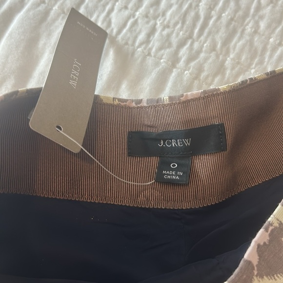 J. Crew Trouser Short in Metallic Leopard Jacquard Size 0 NTW - Picture 4 of 9
